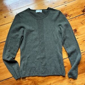 Hawick of Scotland Olive Green Cashmere Sweater